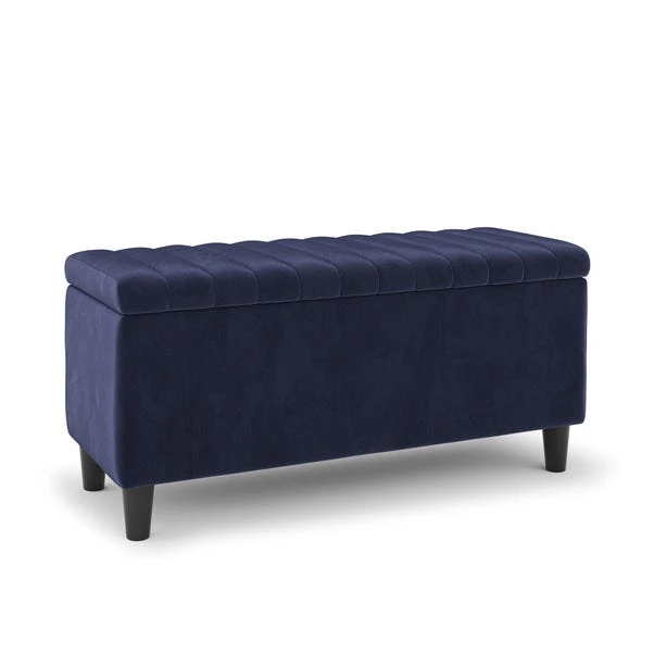 Alara Velvet End Of Bed Storage Ottoman - Image 13
