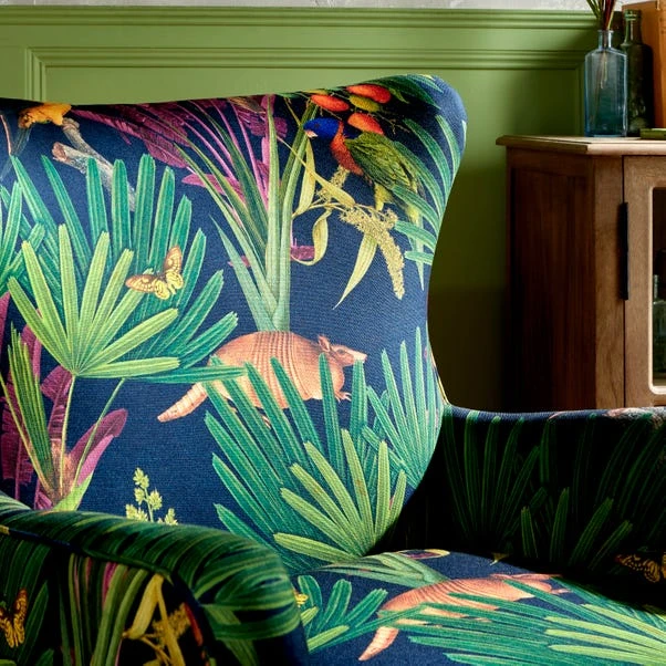 Marlow Wing Chair, Tropical Treasures Print - Image 13