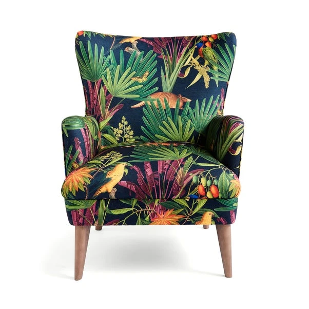 Marlow Wing Chair, Tropical Treasures Print - Image 17