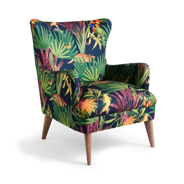 Marlow Wing Chair, Tropical Treasures Print - Image 18