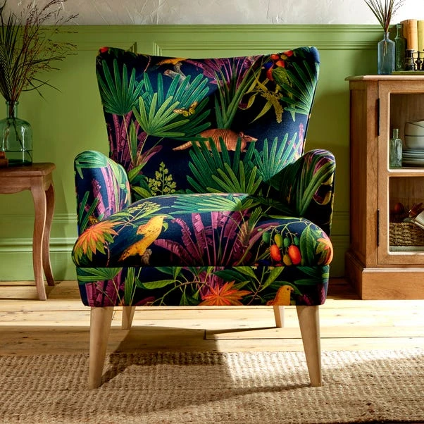Marlow Wing Chair, Tropical Treasures Print - Image 3