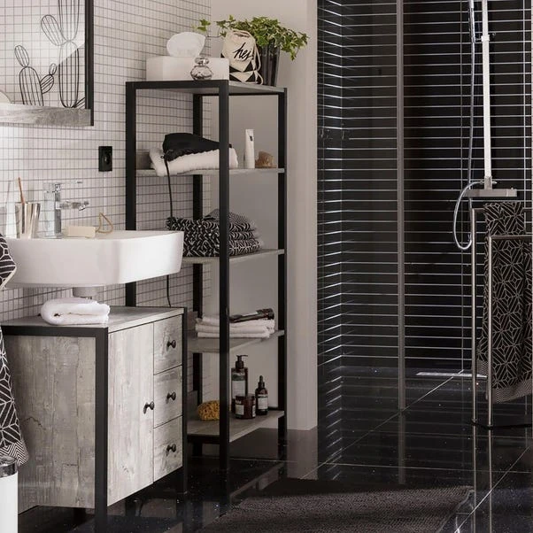 Colton Shelving Unit, Concrete Effect - Image 2