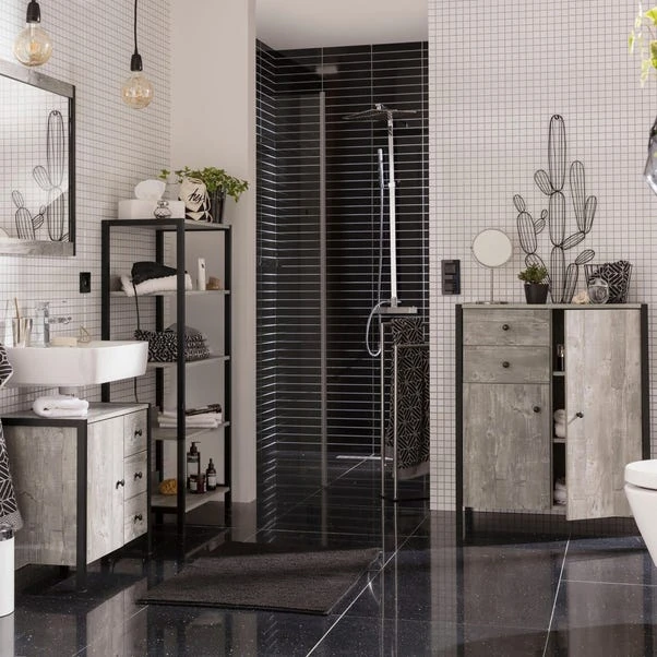 Colton Shelving Unit, Concrete Effect - Image 3