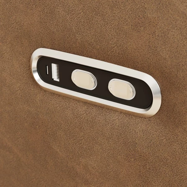 Zoe Faux Leather Power Recliner Armchair, Mocha - Image 5