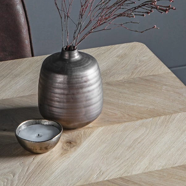 Manila 6-8 Seater Rectangular Extendable Dining Table, Solid Oak - Image 2