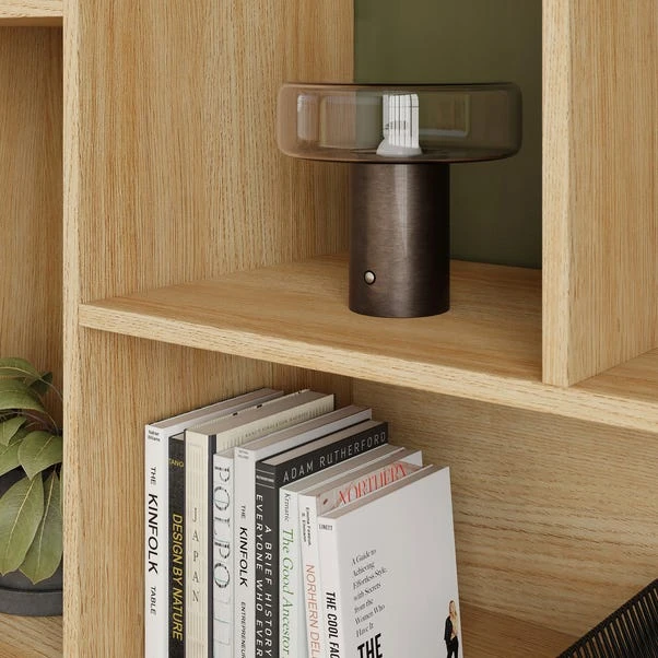 Hardy Wide Bookcase With 2 Drawers, Oak Effect - Image 4