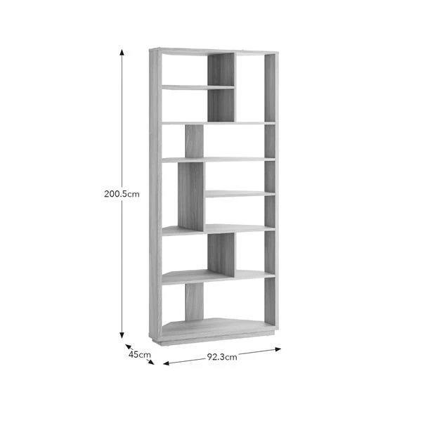 Hardy Corner Bookcase, Oak Effect - Image 6