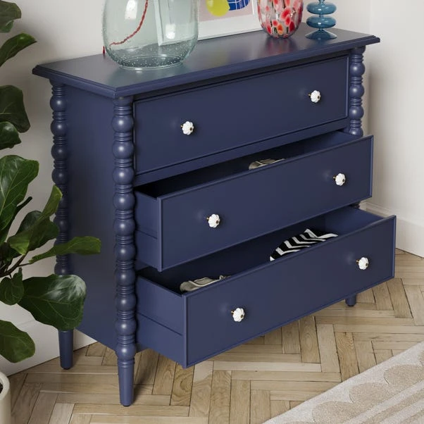 Pippin 3 Drawer Chest, Navy - Image 2