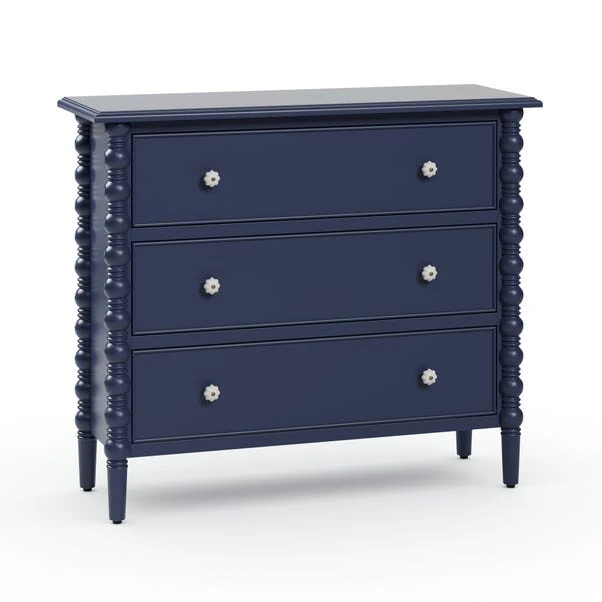 Pippin 3 Drawer Chest, Navy - Image 6