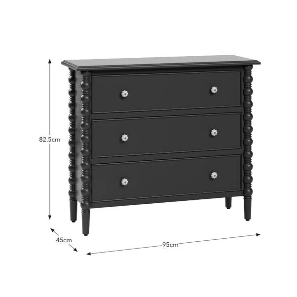 Pippin 3 Drawer Chest, Navy - Image 7