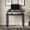 Freddie Black Step Up Shelf Desk