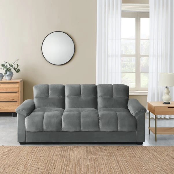 Margo Velvet With Storage Double Sofa Bed - Image 7