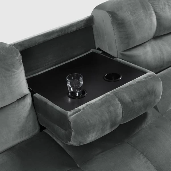 Margo Velvet With Storage Double Sofa Bed - Image 9