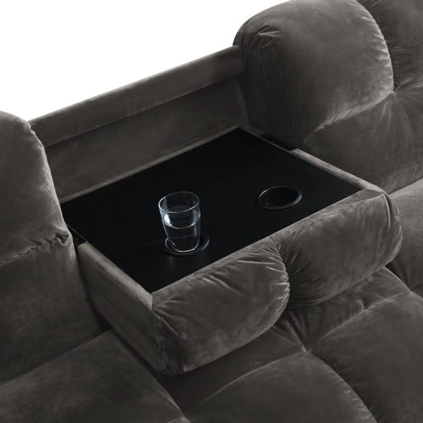 Margo Velvet With Storage Double Sofa Bed - Image 3