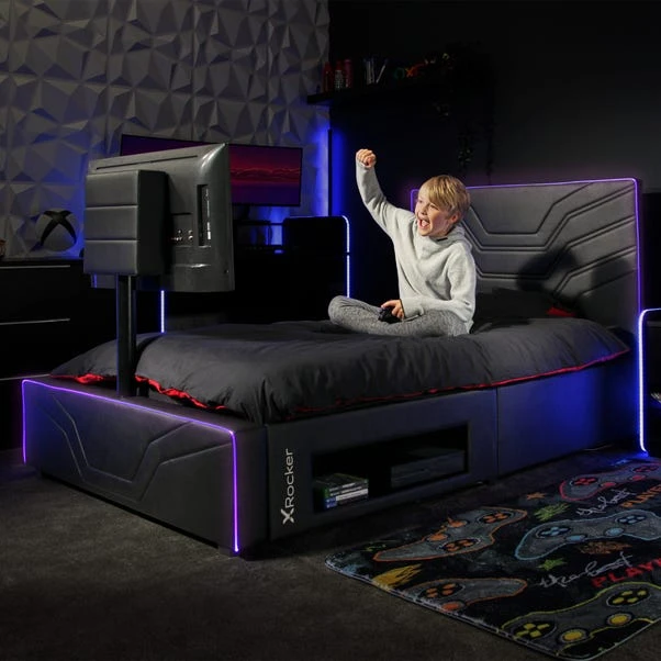 X Rocker Oracle Gaming TV Bed Frame With Neo Fibre LED - Image 9