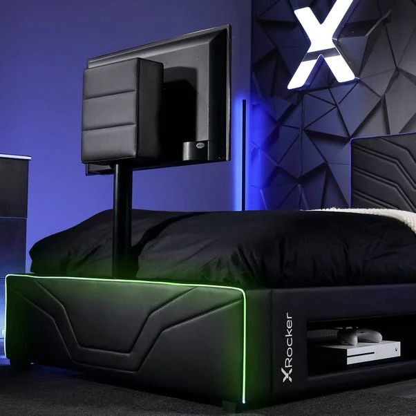 X Rocker Oracle Gaming TV Bed Frame With Neo Fibre LED - Image 13