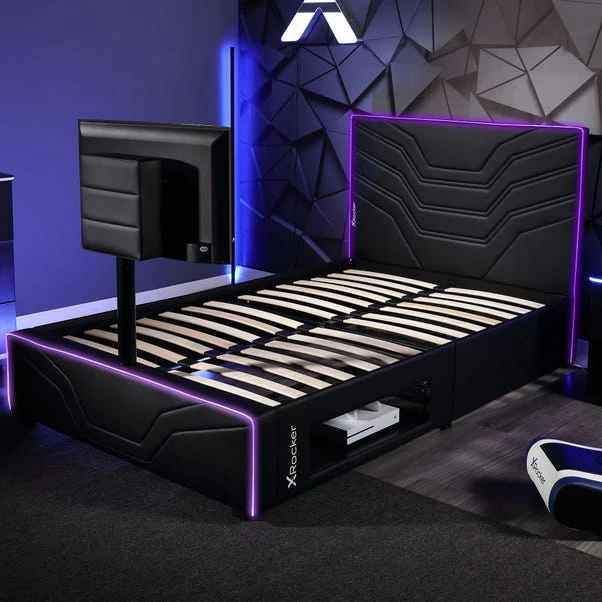 X Rocker Oracle Gaming TV Bed Frame With Neo Fibre LED - Image 14