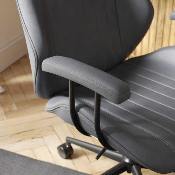 Clement Faux Leather Office Chair - Image 4