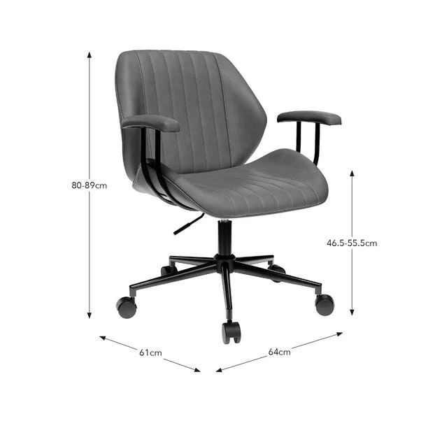 Clement Faux Leather Office Chair - Image 8