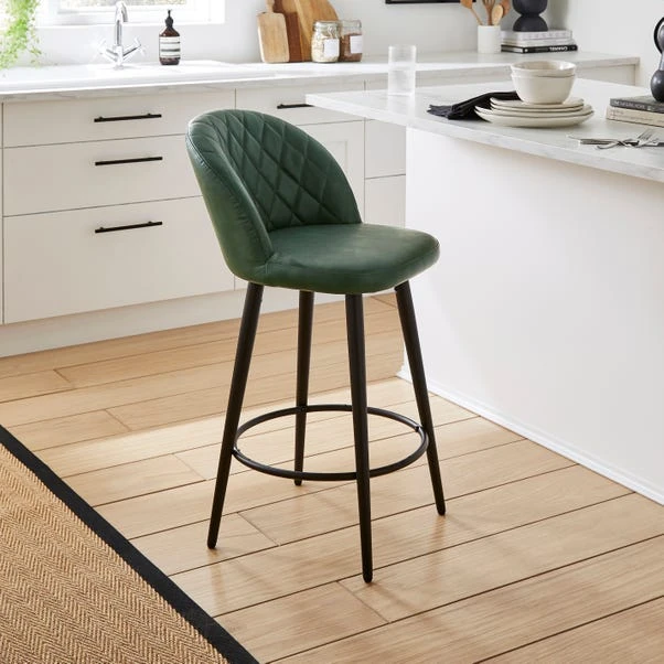Astrid Bar Stool, Faux Leather - Image 8