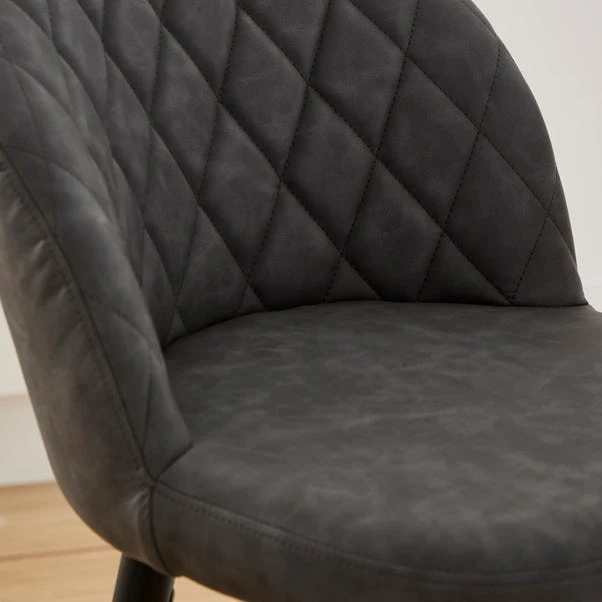 Astrid Bar Stool, Faux Leather - Image 3