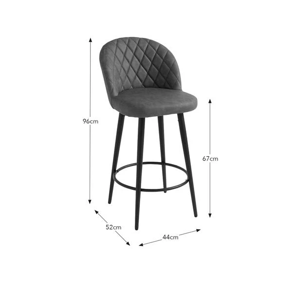 Astrid Bar Stool, Faux Leather - Image 7