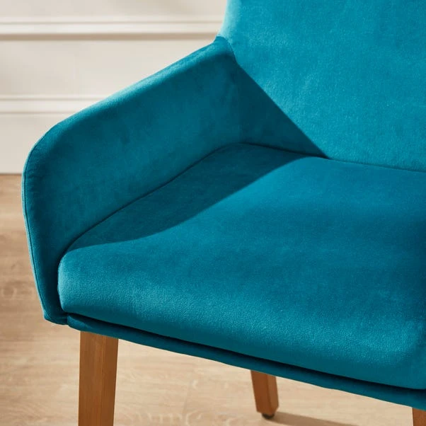 Agnes Carver Dining Chair, Velvet - Image 4