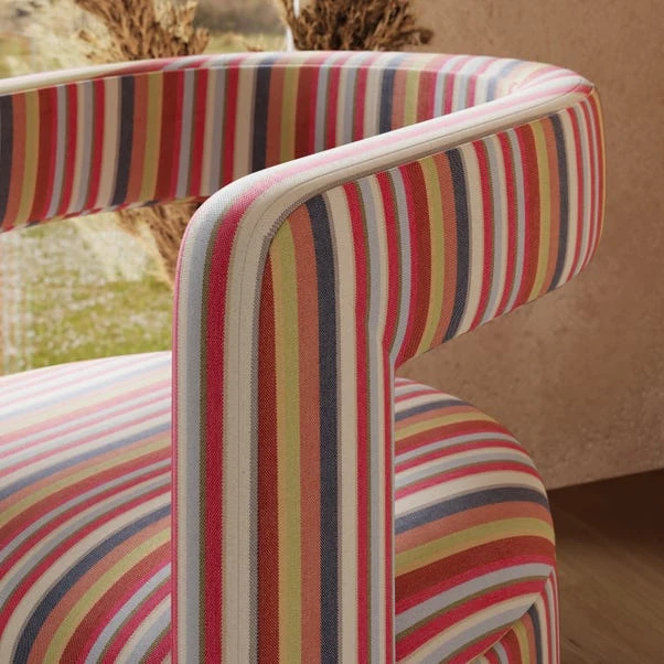 Tallie Woven Multi Stripe Occasional Chair - Image 4