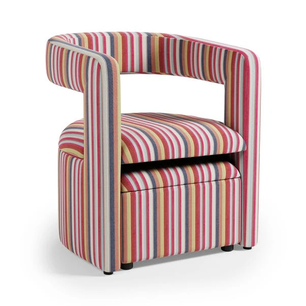Tallie Woven Multi Stripe Occasional Chair - Image 6