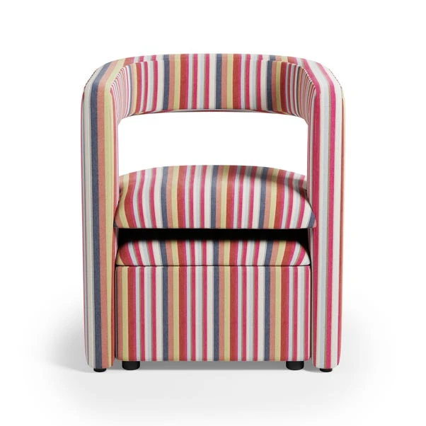 Tallie Woven Multi Stripe Occasional Chair - Image 7