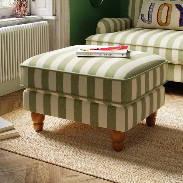 Beatrice Woven Stripe Footstool - Image 19