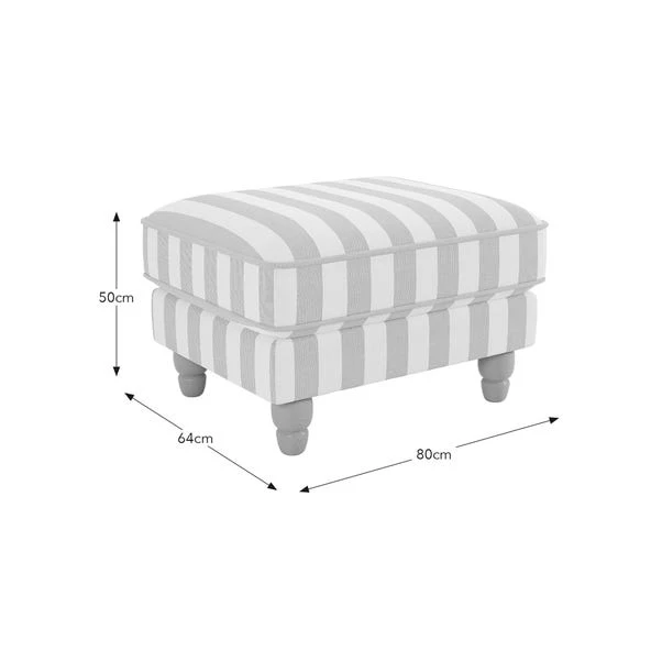 Beatrice Woven Stripe Footstool - Image 18