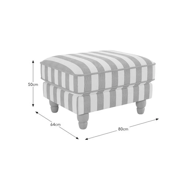 Beatrice Woven Stripe Footstool - Image 12