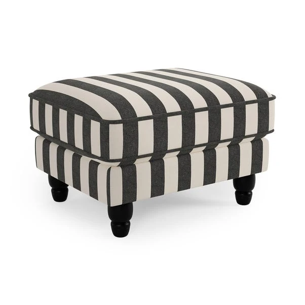 Beatrice Woven Stripe Footstool - Image 4