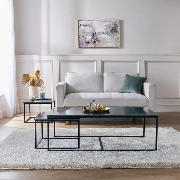 Edie Nest Of 3 Coffee Tables, Real Marble
