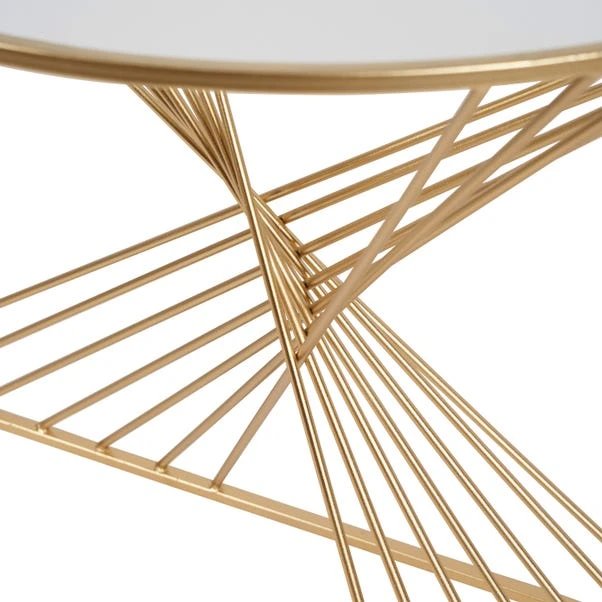 Liberty Glass And Gold Half Moon Console Table - Image 5