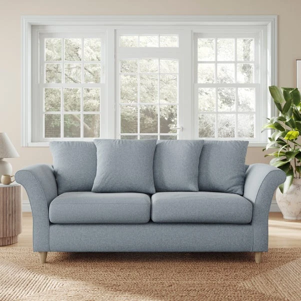 Dixie 3 Seater Sofa, Soft Texture Fabric - Image 9