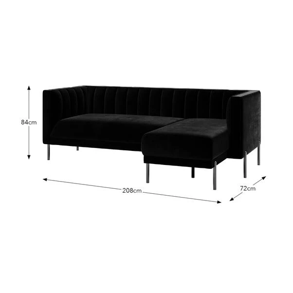 Bellamy Luxe Velvet Right Hand Corner Chaise - Image 8