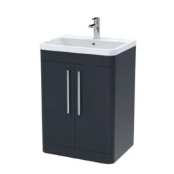 Parade Floor Standing 2 Door Vanity Unit With Polymarble Basin
