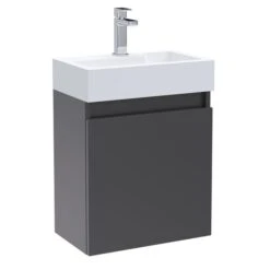 Merit Slimline 1 Door Wall Mounted Vanity Unit With Basin