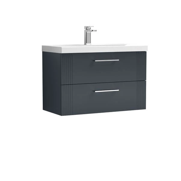 Deco Wall Mounted 2 Drawer Vanity Unit With Basin - Image 15