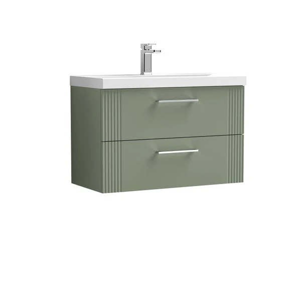Deco Wall Mounted 2 Drawer Vanity Unit With Basin - Image 13