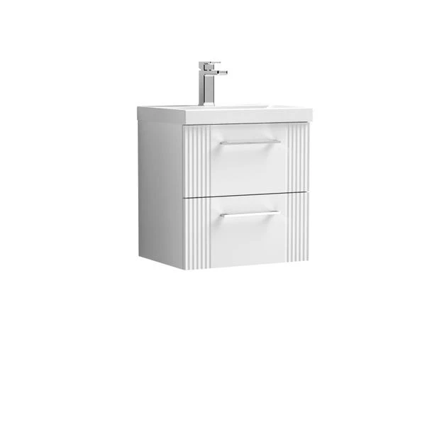 Deco Wall Mounted 2 Drawer Vanity Unit With Basin - Image 10