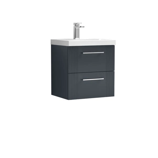 Deco Wall Mounted 2 Drawer Vanity Unit With Basin - Image 4
