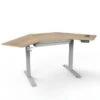 Gino Corner Height Adjustable Desk With Drawer
