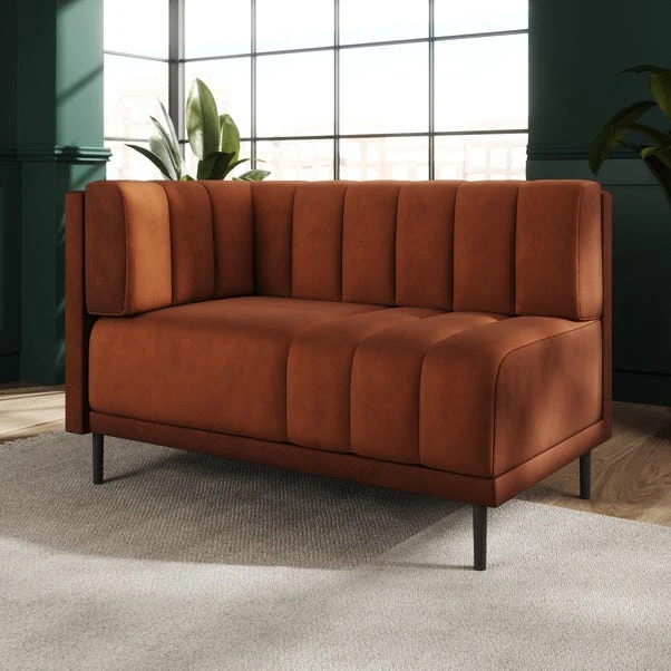 Amali Corner Dining Bench, Matte Plush Velvet - Image 16