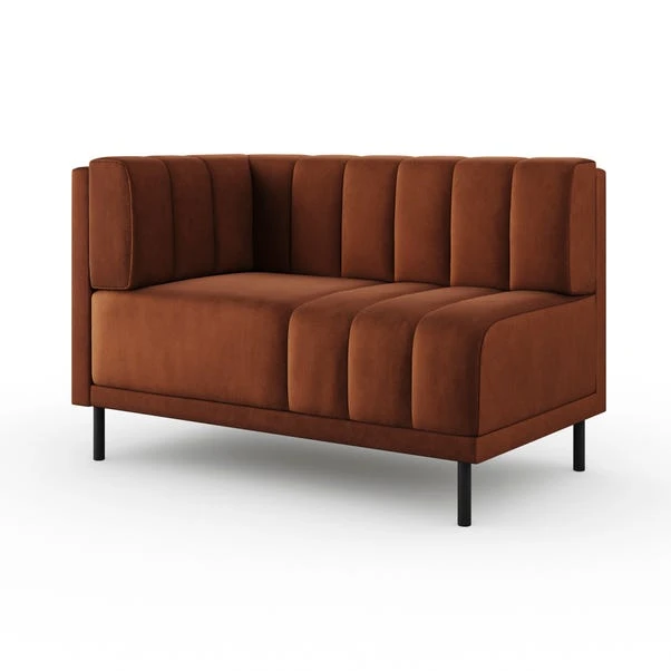 Amali Corner Dining Bench, Matte Plush Velvet - Image 20