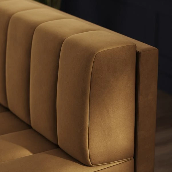 Amali Corner Dining Bench, Matte Plush Velvet - Image 10