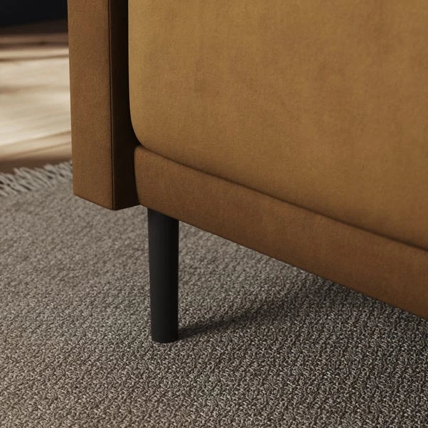 Amali Corner Dining Bench, Matte Plush Velvet - Image 11