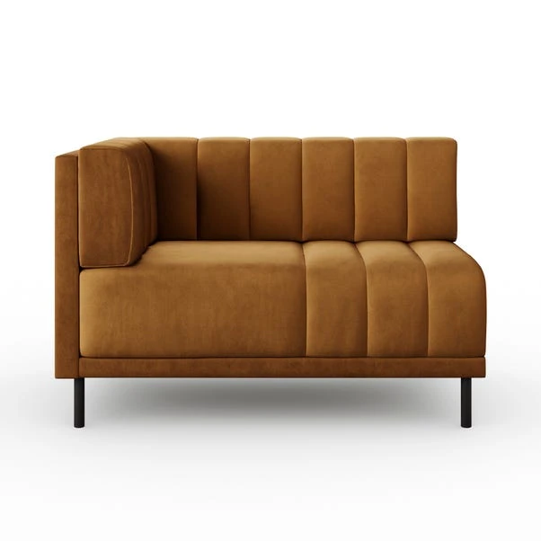 Amali Corner Dining Bench, Matte Plush Velvet - Image 12